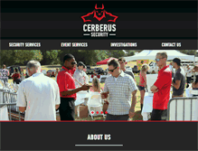 Tablet Screenshot of cerberus-security.com